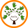 Das Helfa-Logo Gesellschaft - orangefarbener Kreis - PNG